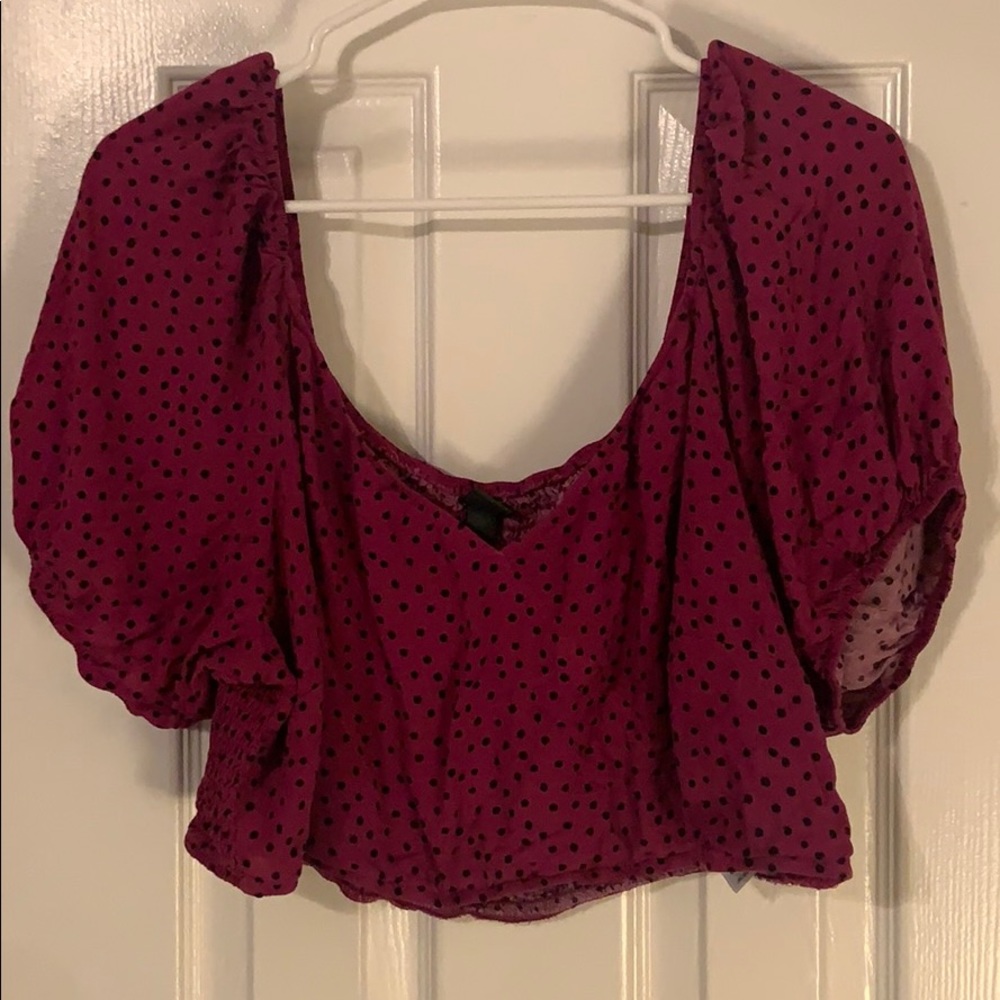Polka dot crop top